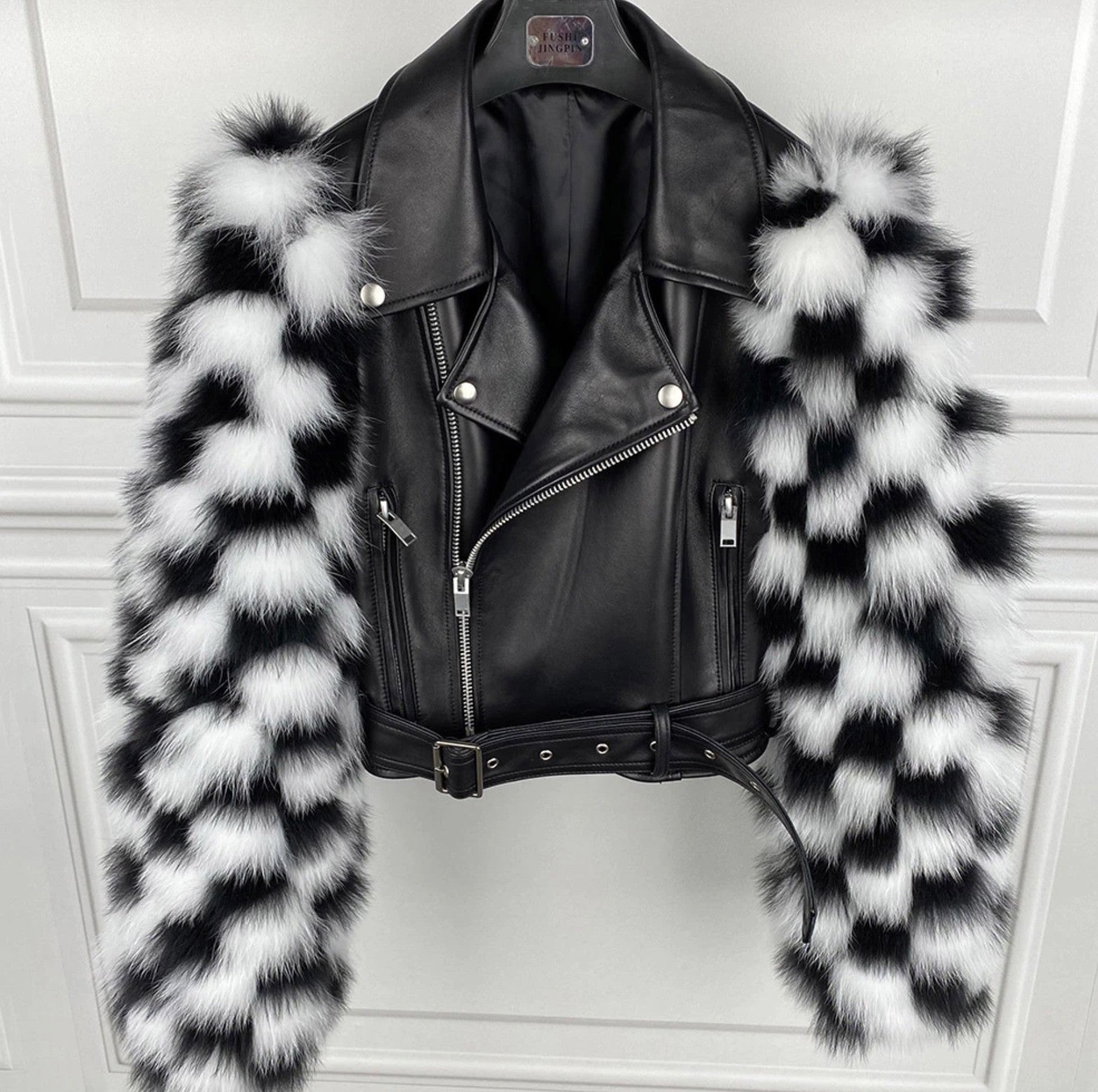 Chiodo pelle-pelliccia Ekla