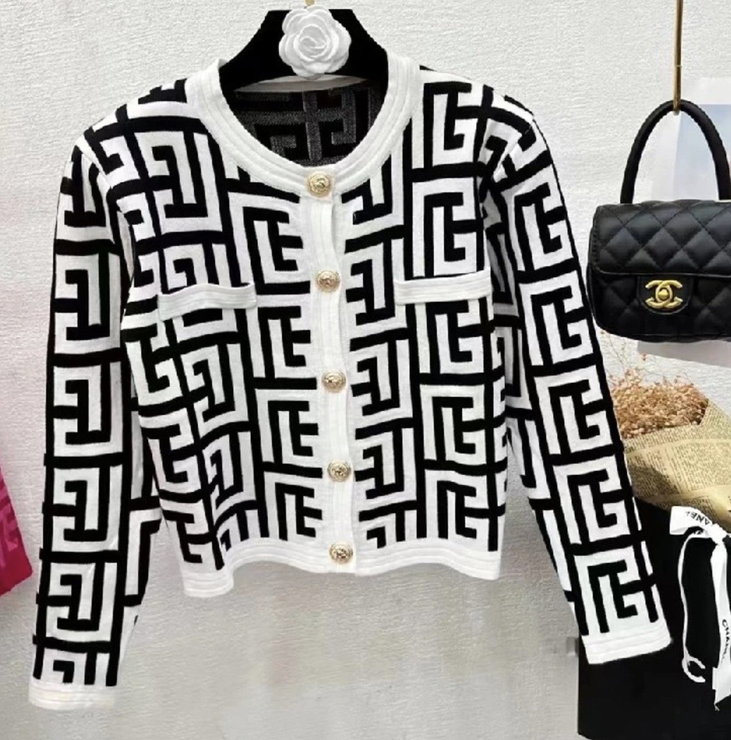 Cardigan in maglia Geomy