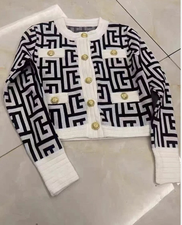 Cardigan in maglia Geomy