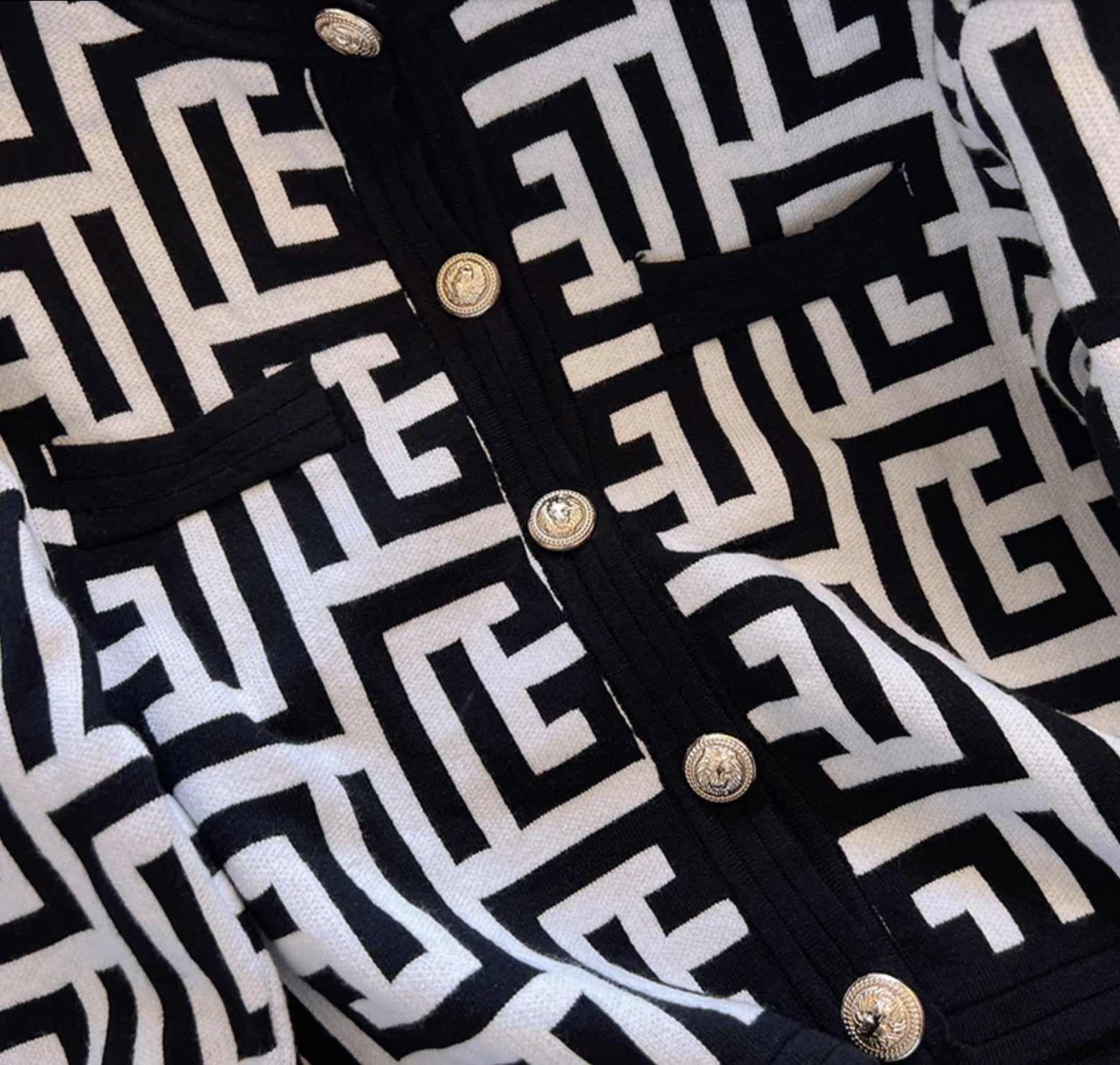 Cardigan in maglia Geomy