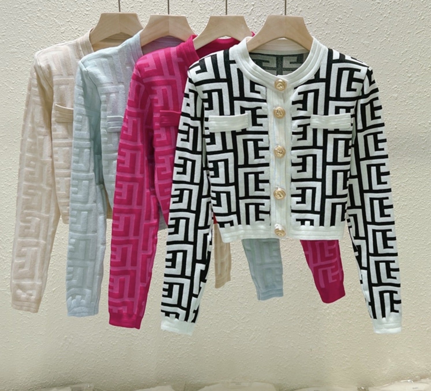 Cardigan in maglia Geomy