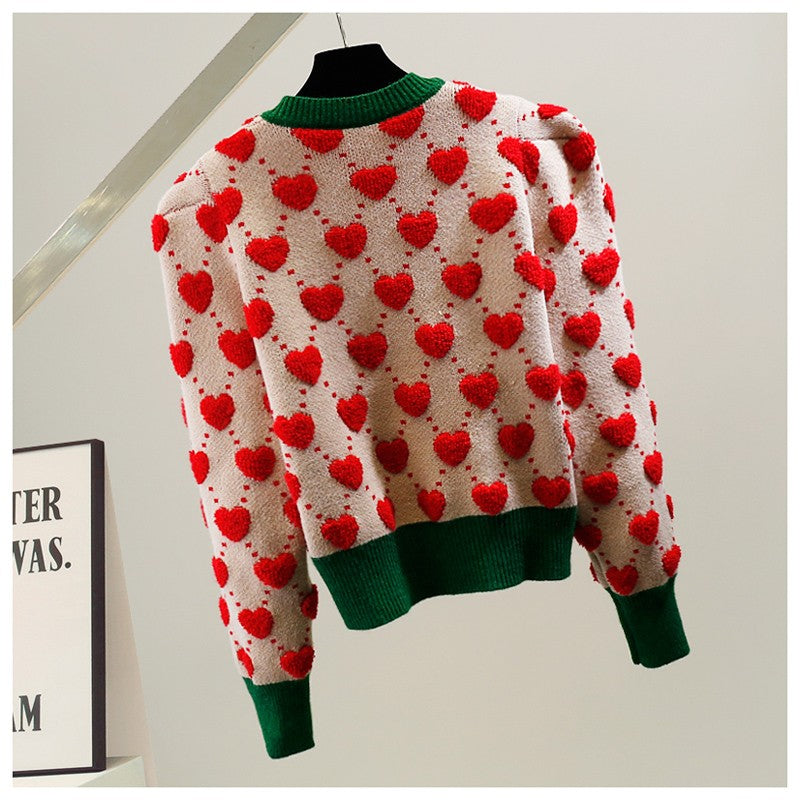 Cardigan Heart & strass