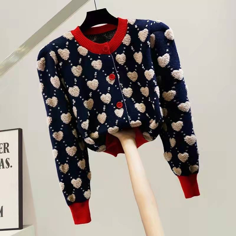 Cardigan Heart & strass