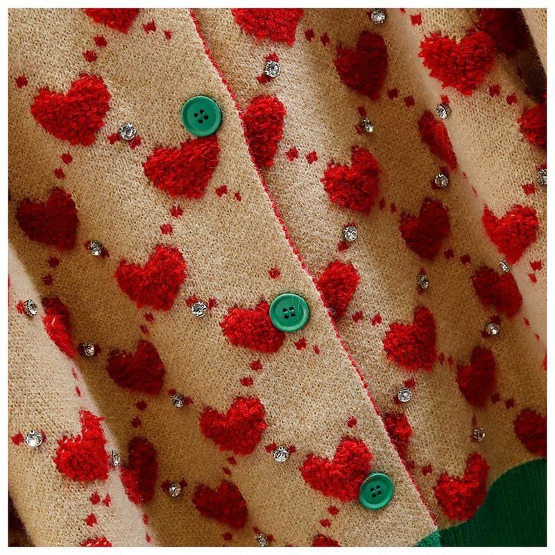 Cardigan Heart & strass