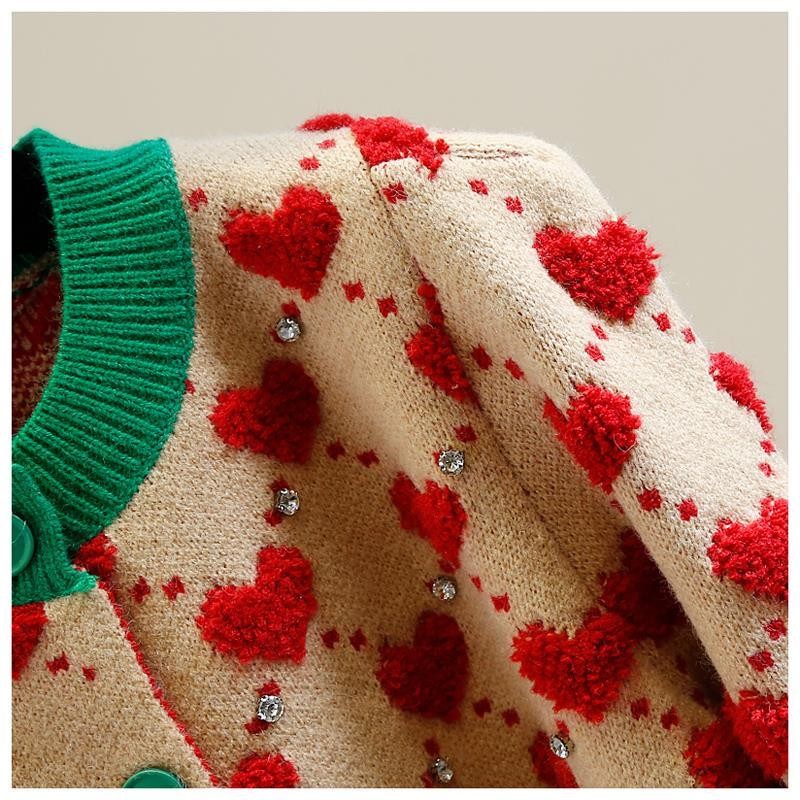 Cardigan Heart & strass