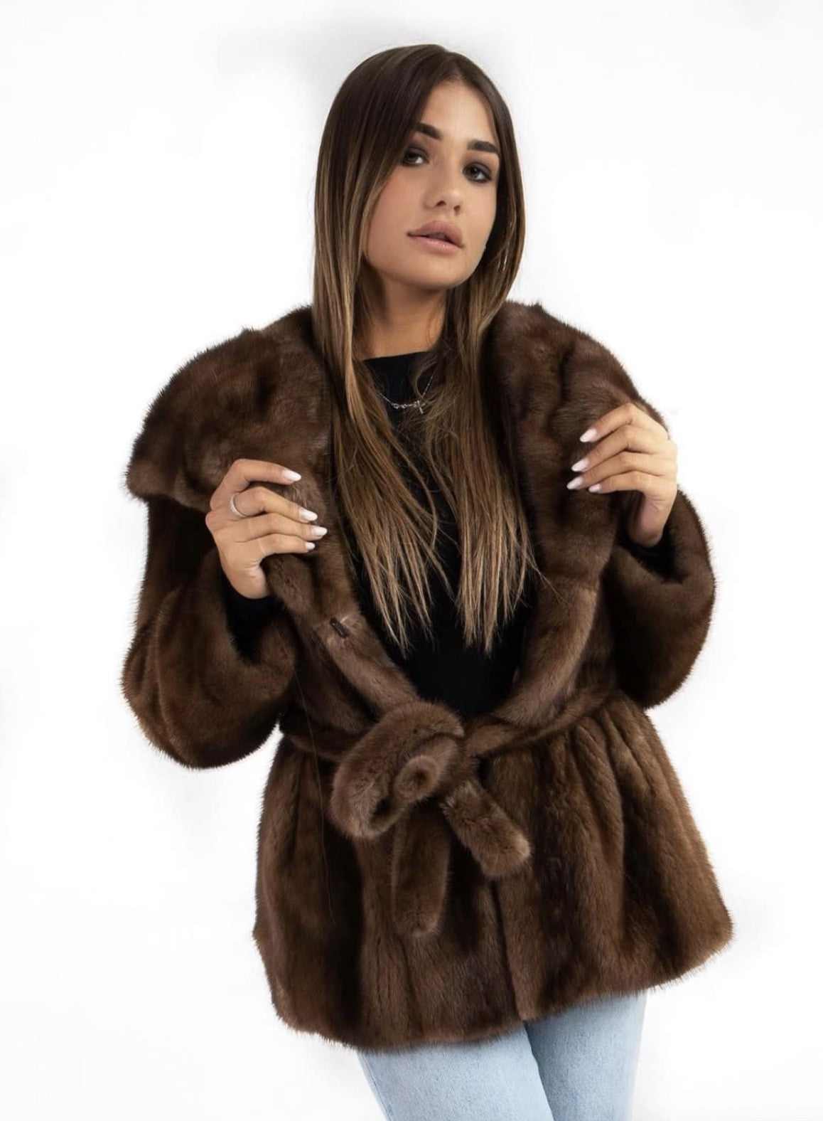 Visone con cappuccio Trecy