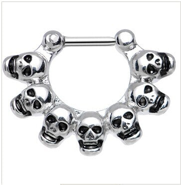 Skull Septum Clicker Ring