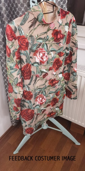 Abito trasparent roses