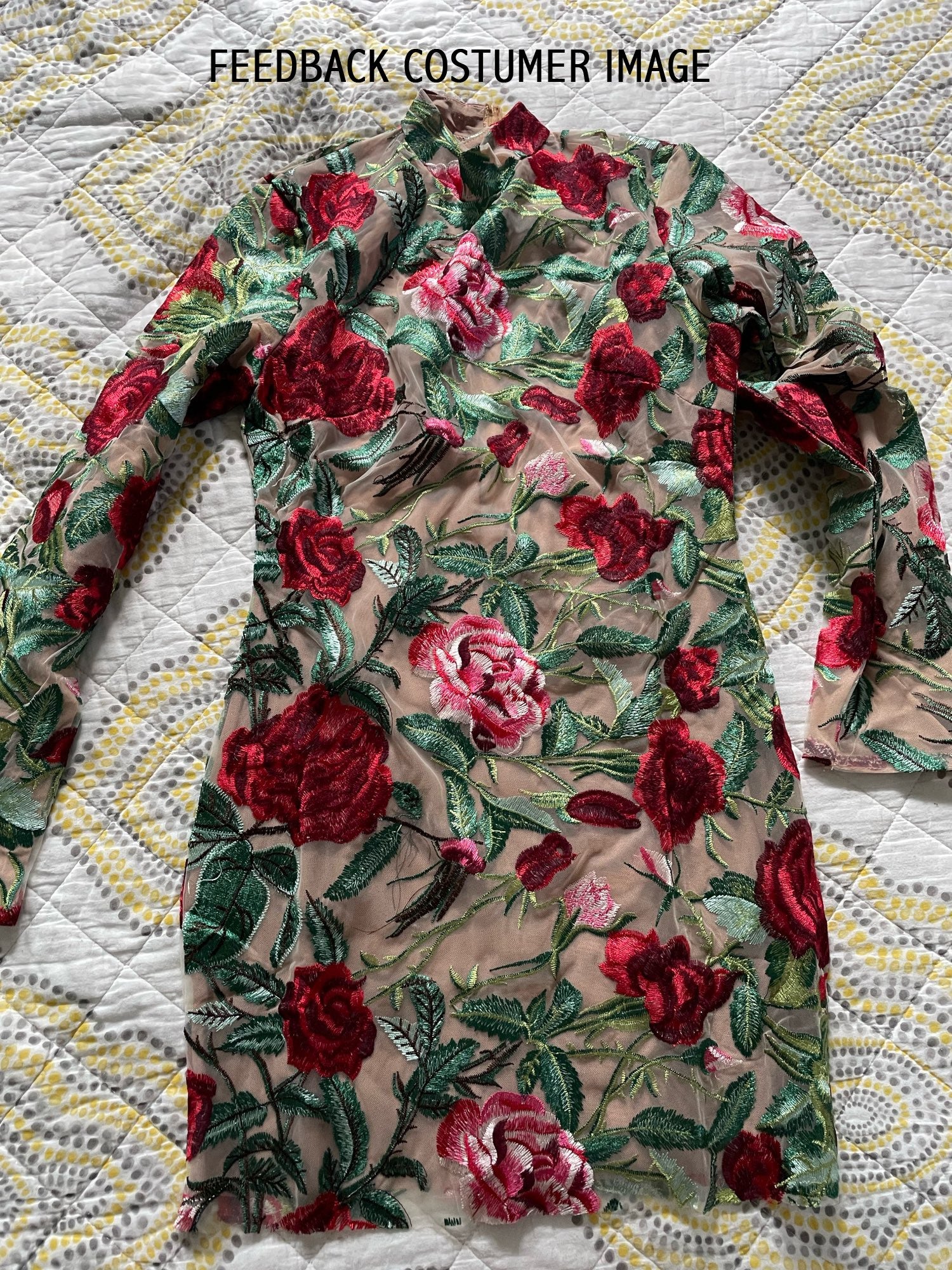 Abito trasparent roses