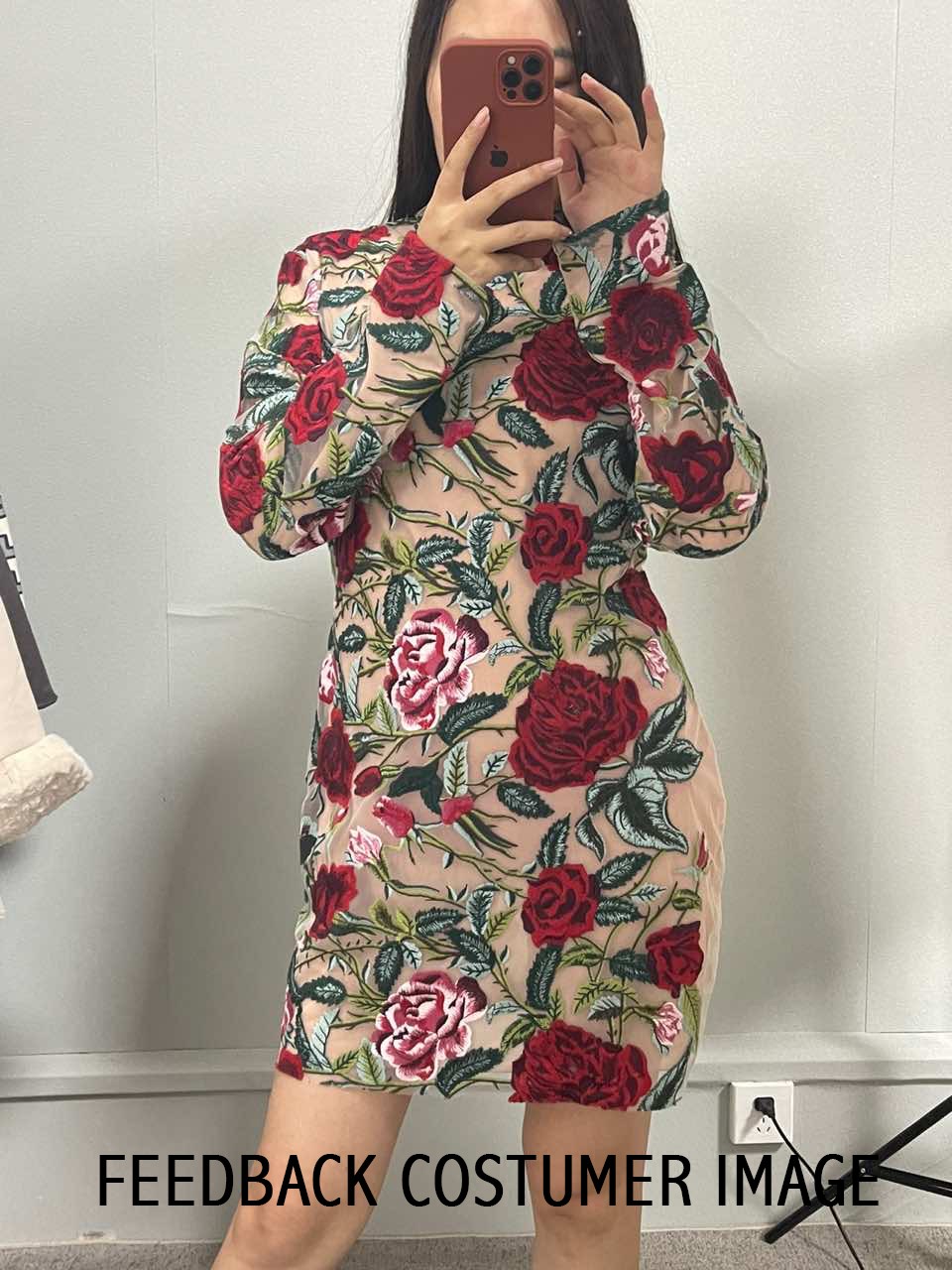 Abito trasparent roses