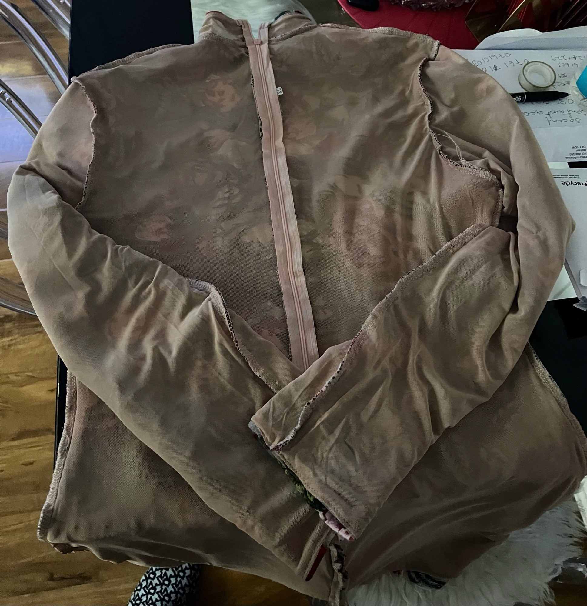 Abito trasparent roses