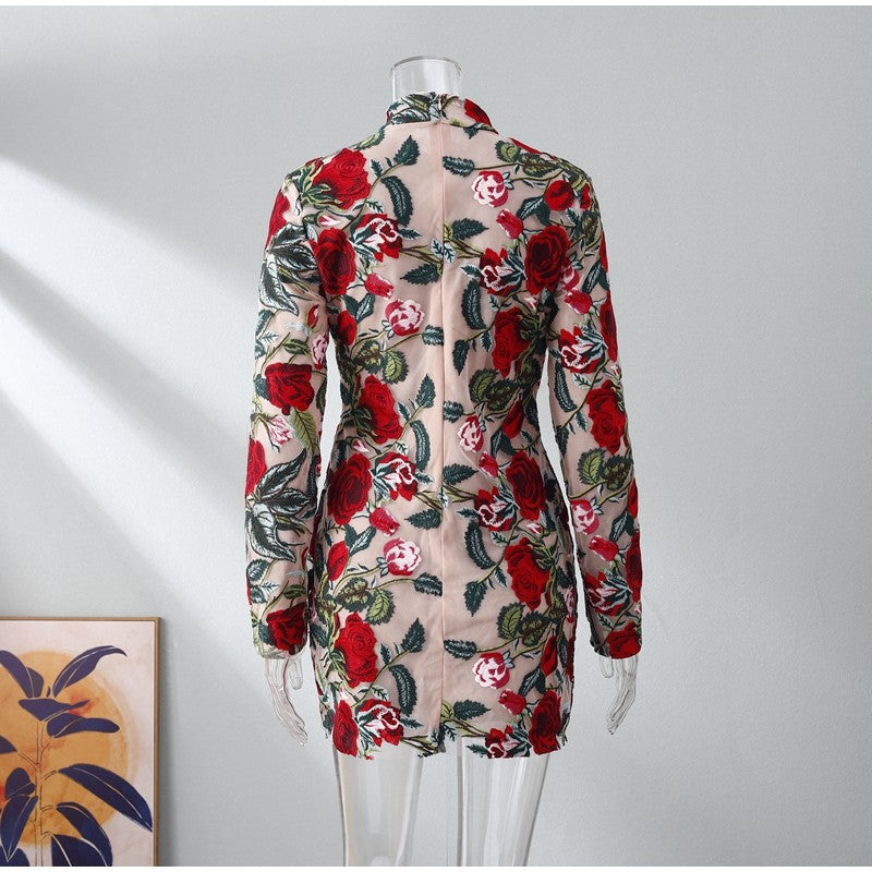 Abito trasparent roses