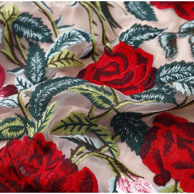 Abito trasparent roses