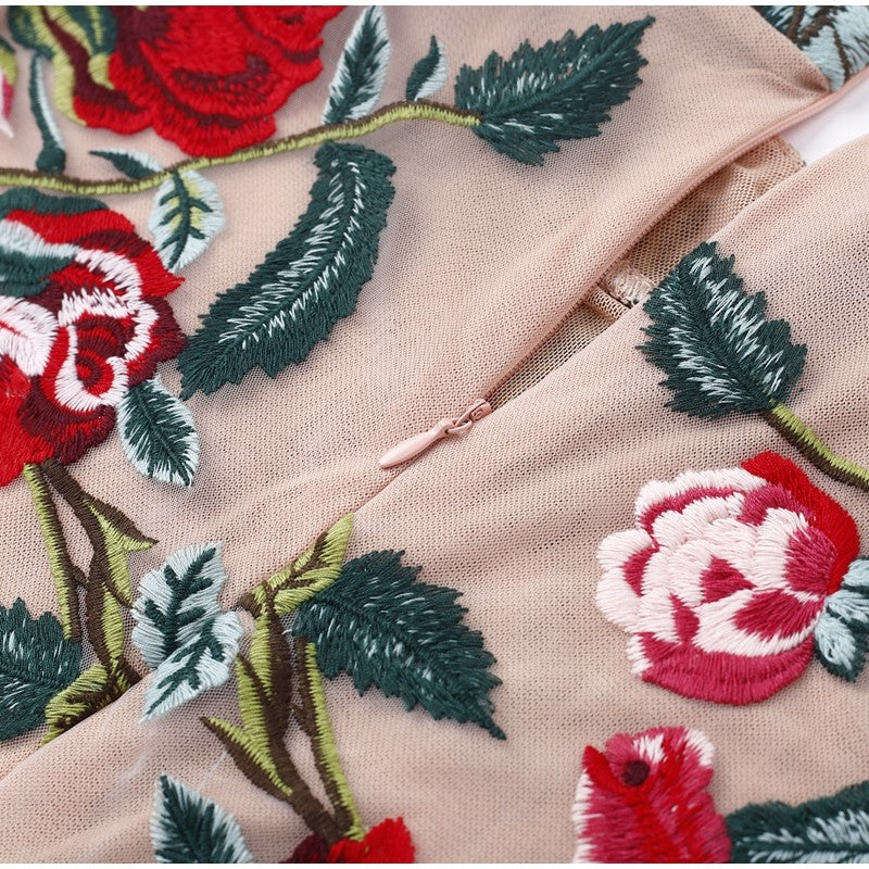 Abito trasparent roses