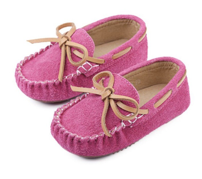 Mocassini bimba scamosciati