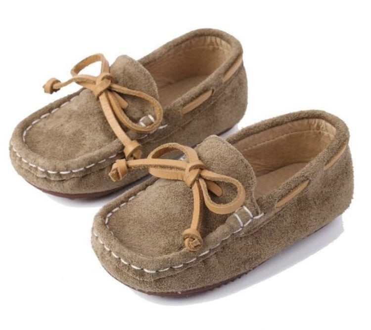 Mocassini bimba scamosciati