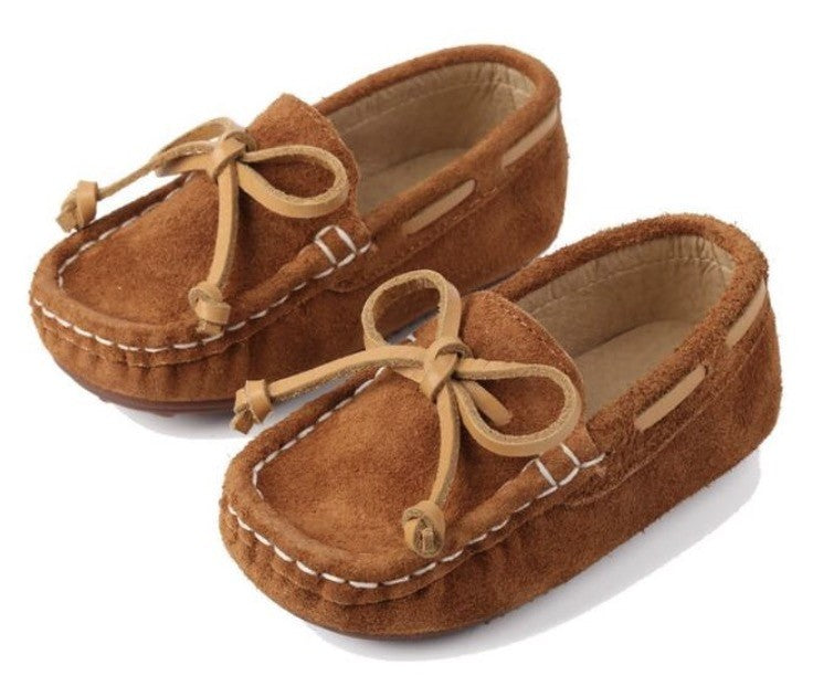 Mocassini bimba scamosciati