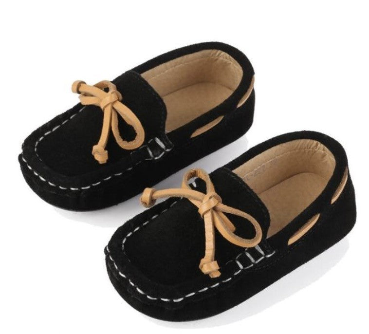 Mocassini bimba scamosciati