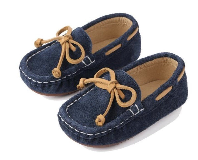 Mocassini bimba scamosciati