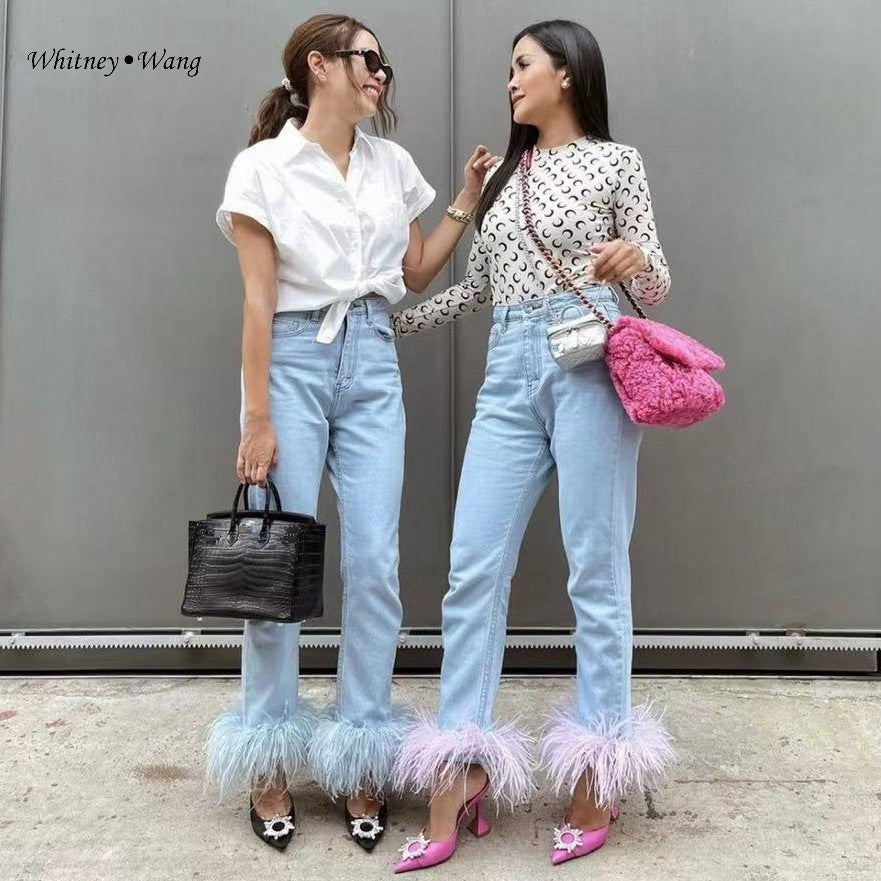 Top + jeans piume Frica