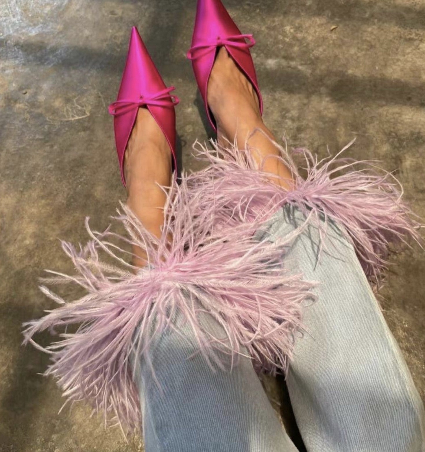 Top + jeans piume Frica