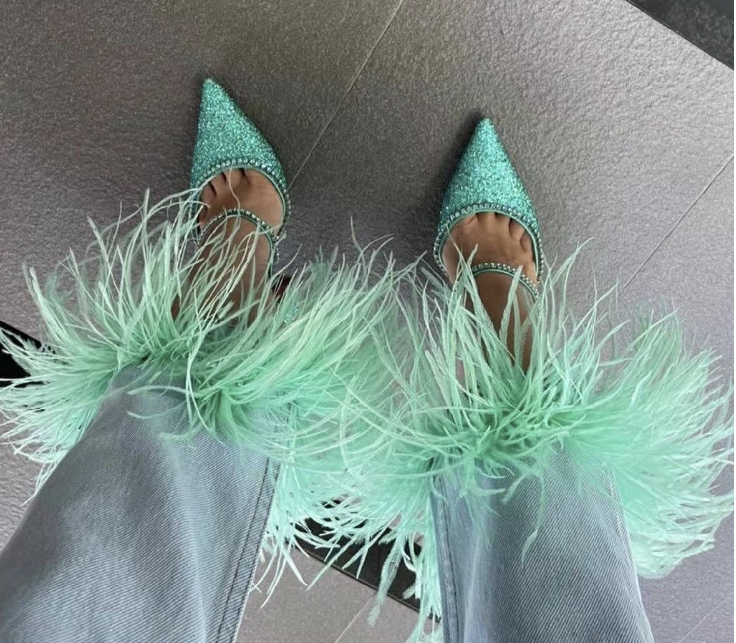 Top + jeans piume Frica