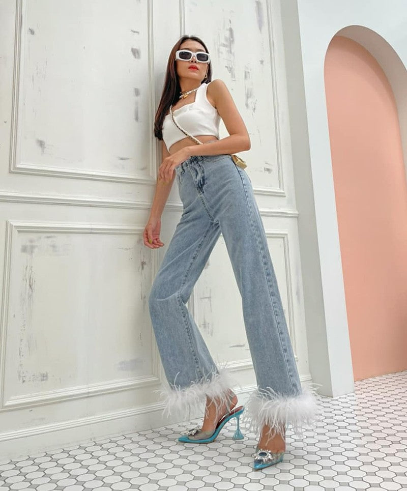 Top + jeans piume Frica