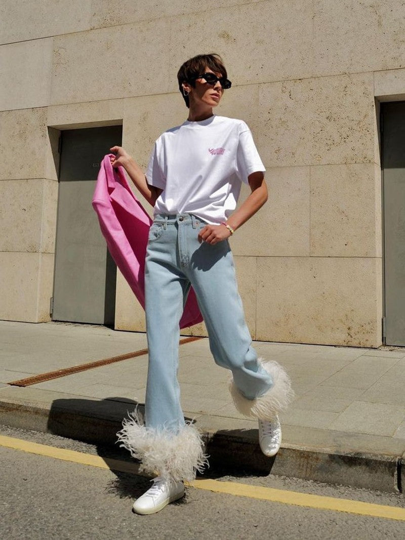 Top + jeans piume Frica