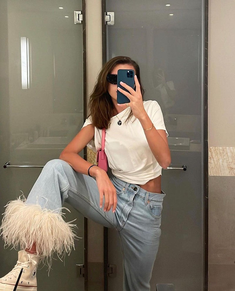 Top + jeans piume Frica