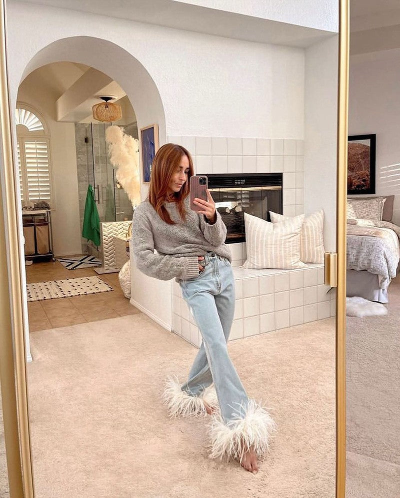 Top + jeans piume Frica