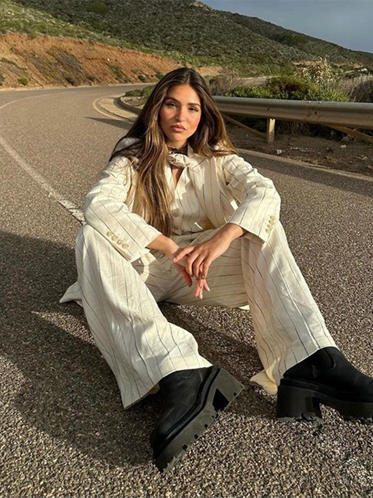 Completo tailleur gessato Lilp