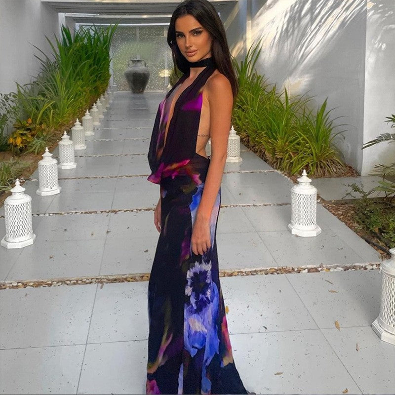 Maxidress Purple Flow