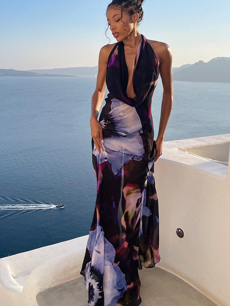 Maxidress Purple Flow