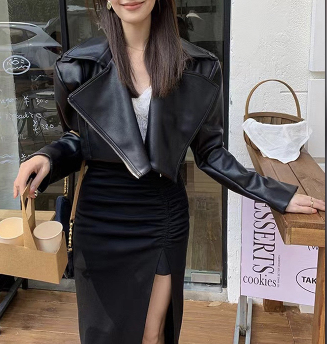 Giacca corta pelle Olivya