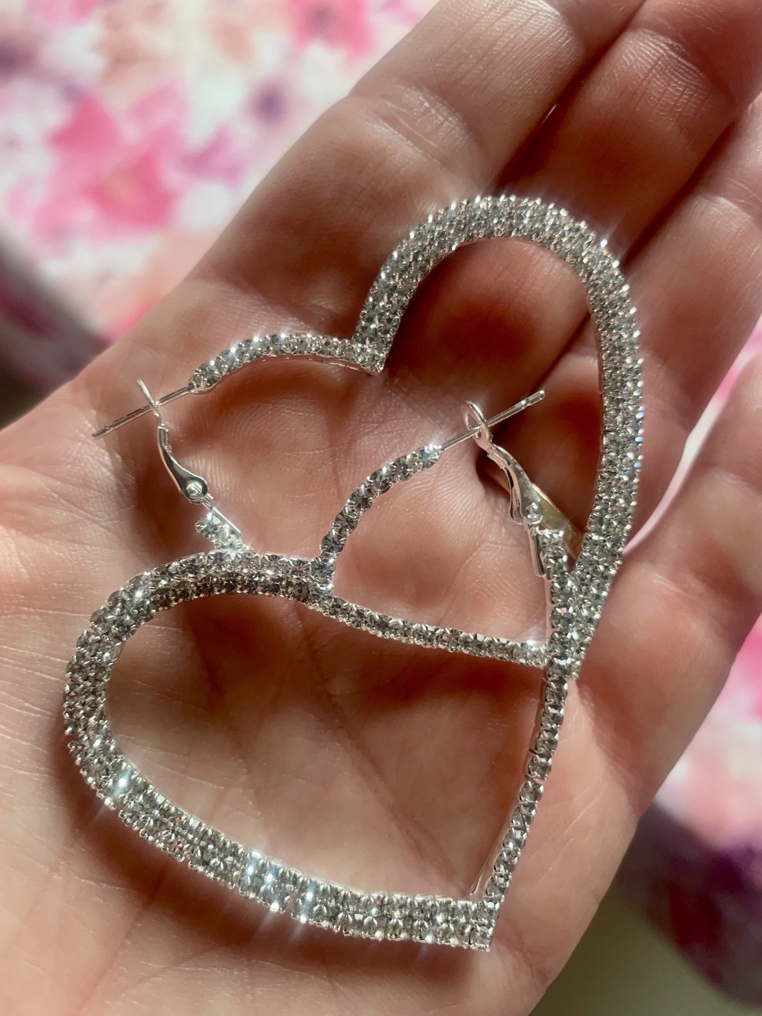 Orecchini cuore diamanti giganti