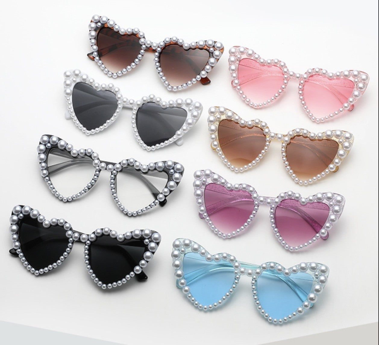 Occhiali a cuore perle