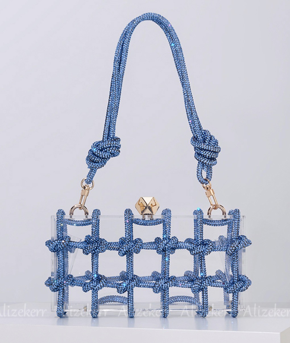Borsa gabbia strass