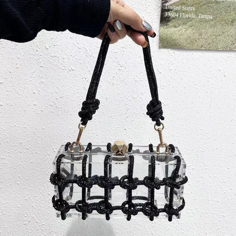 Borsa gabbia strass