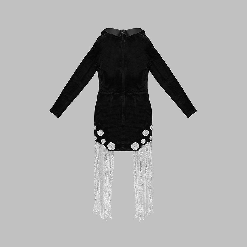 Abito-tailleur precious fringes