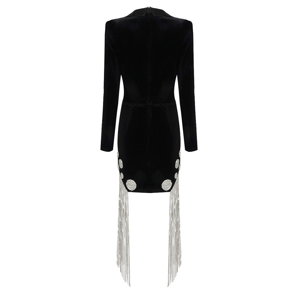 Abito-tailleur precious fringes