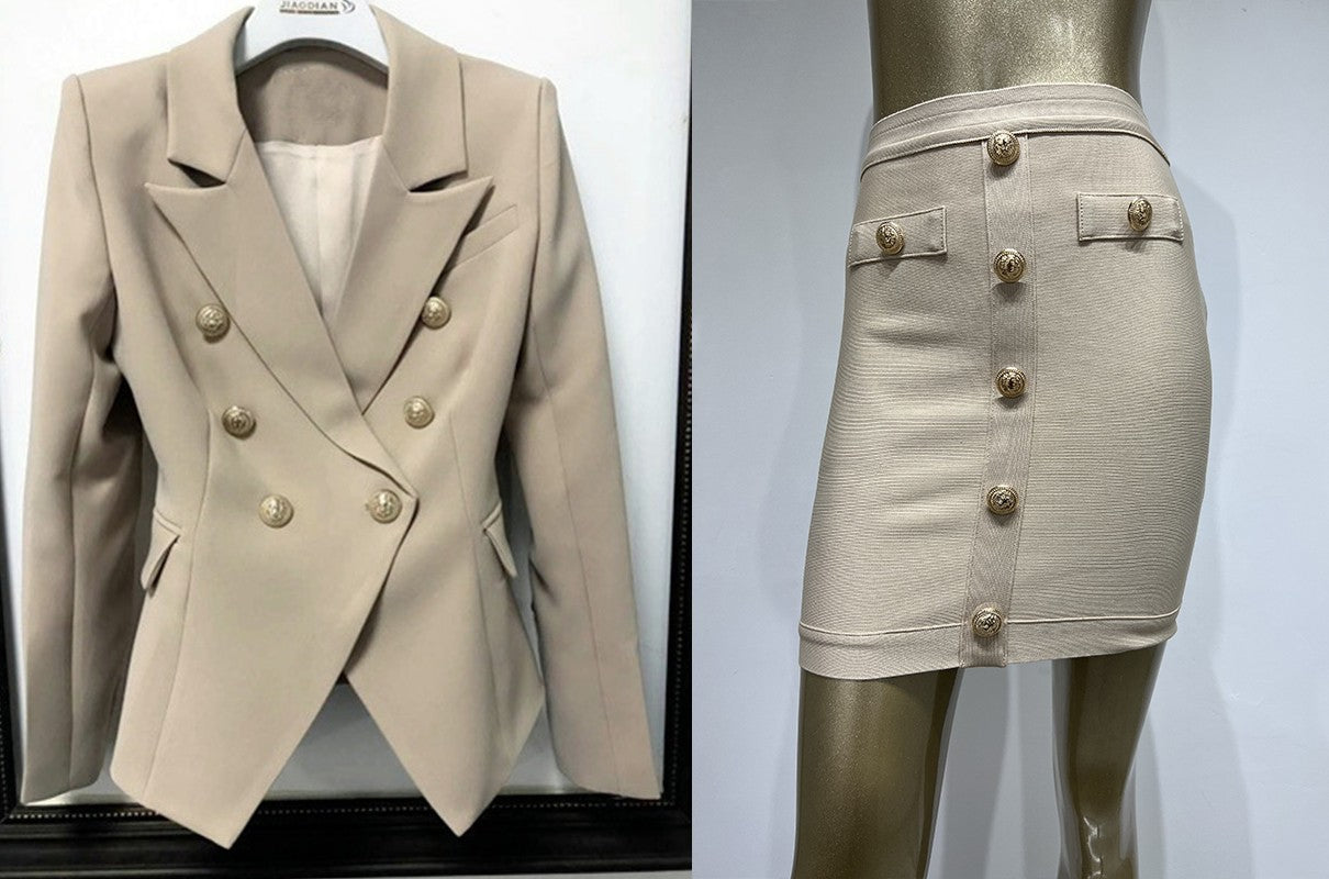 Tailleur goldbuttons skirt