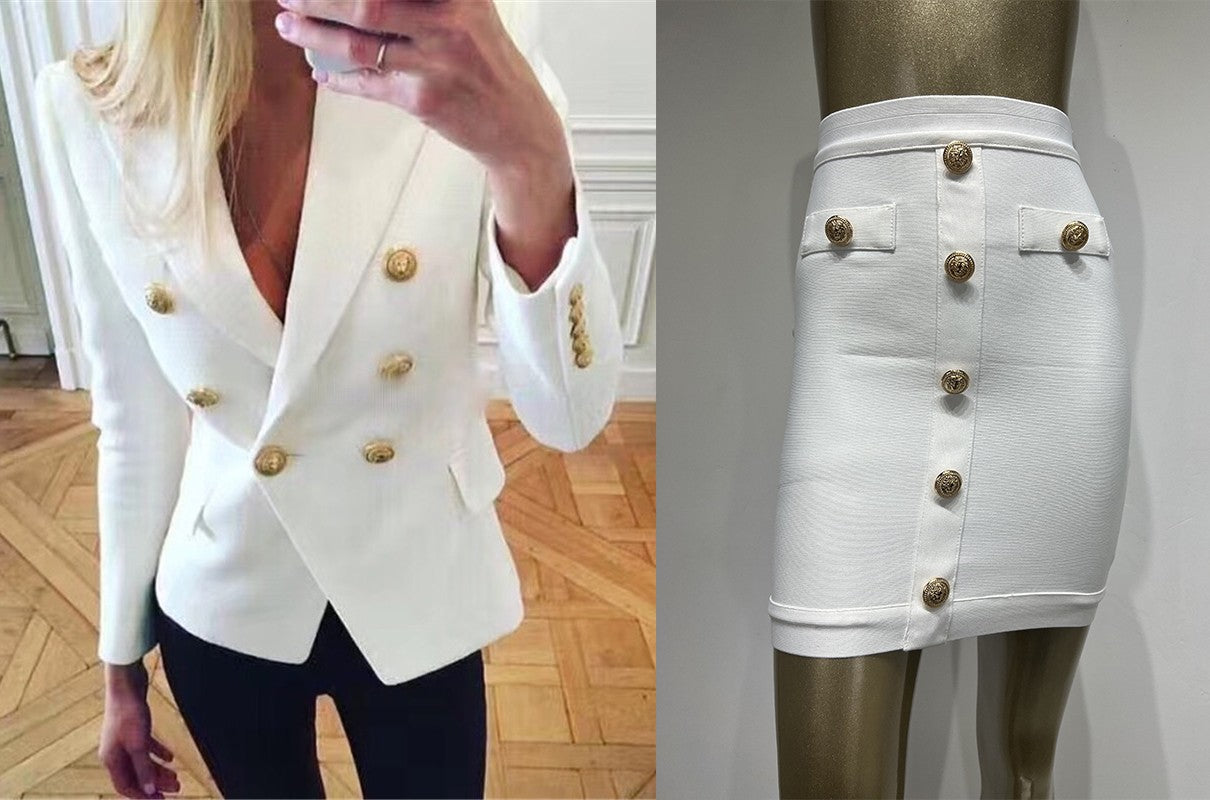 Tailleur goldbuttons skirt