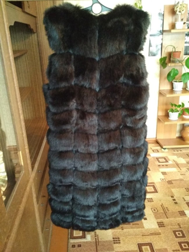 Pelliccia smanicata lunghissima Trisp