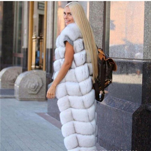 Pelliccia smanicata lunghissima Trisp