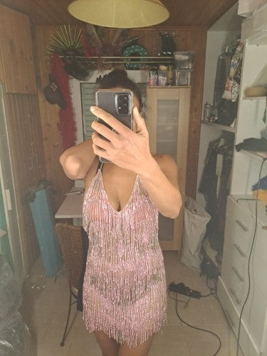 Abito frange strass Dhesdemona