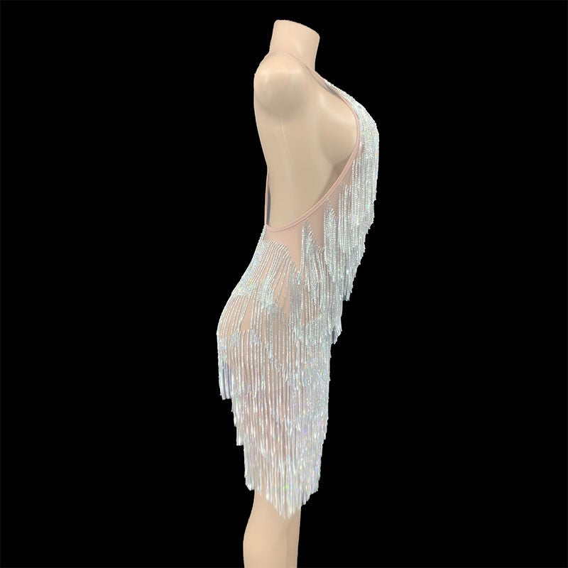 Abito frange strass Dhesdemona