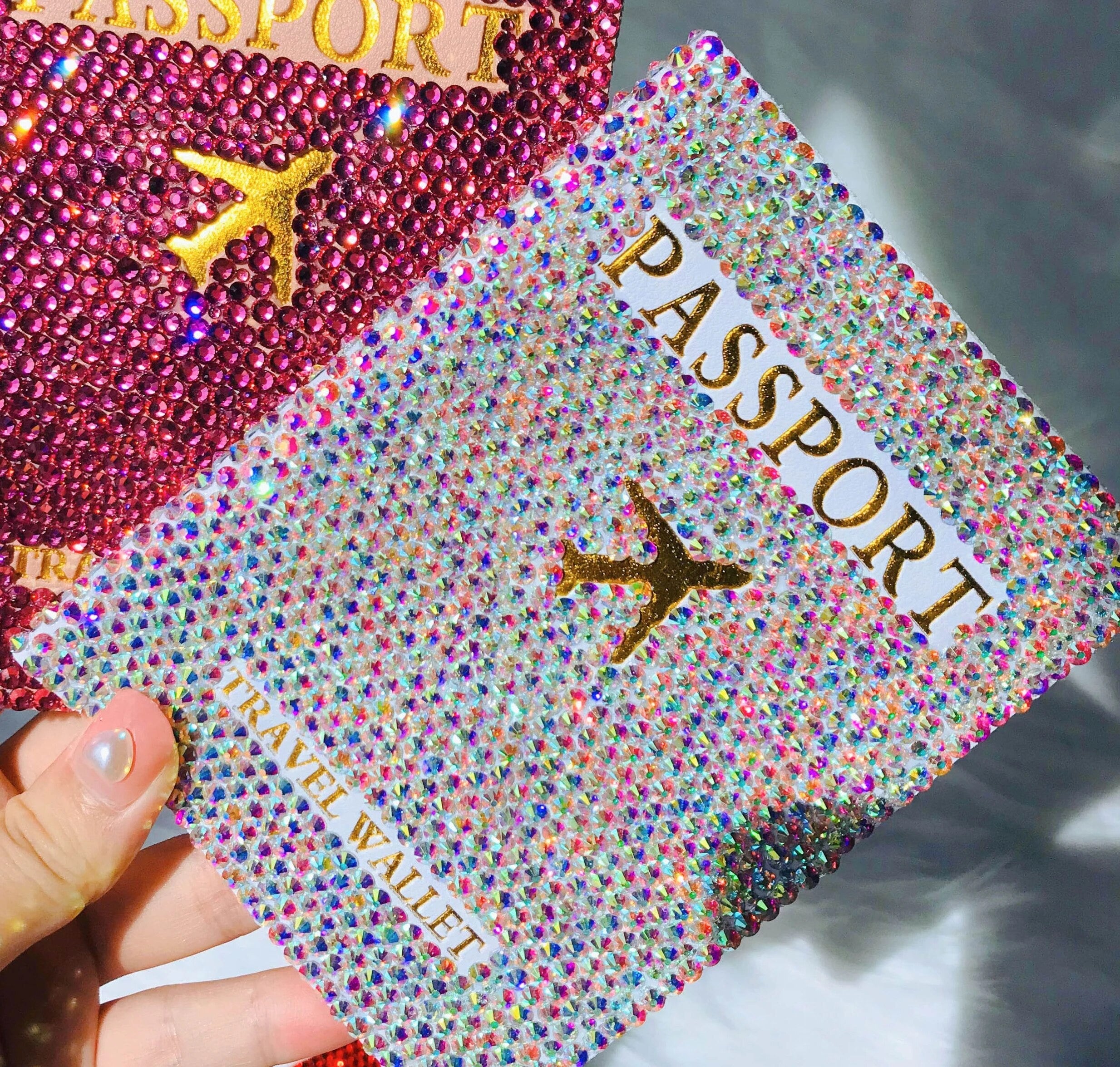 Copri passaporto strass