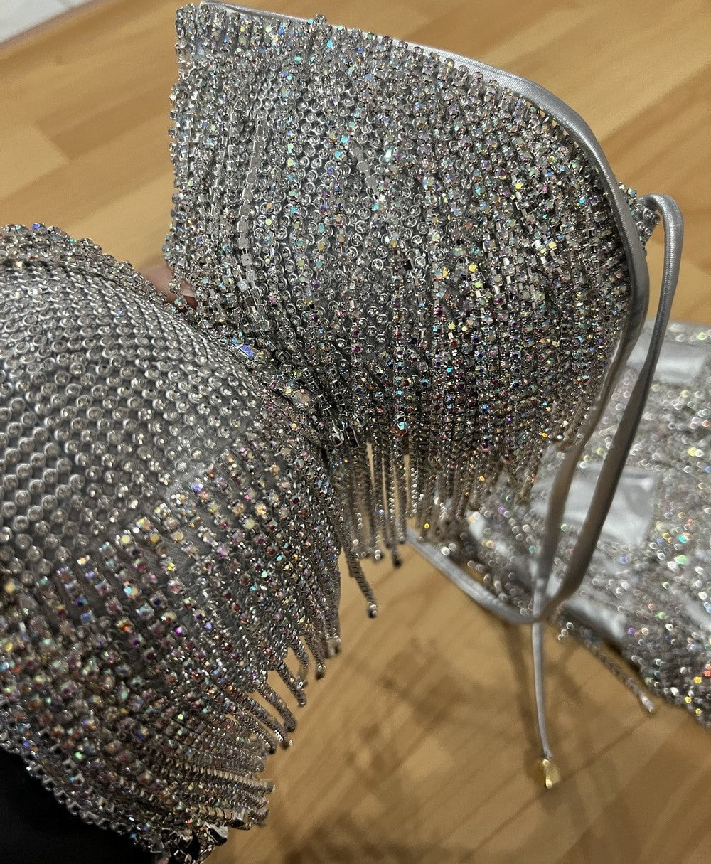 Reggiseno frange strass Grlinnis