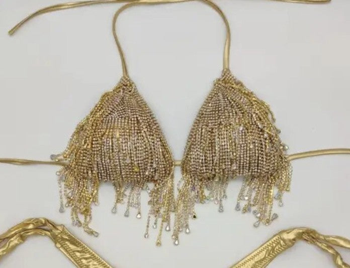 Reggiseno frange strass Grlinnis