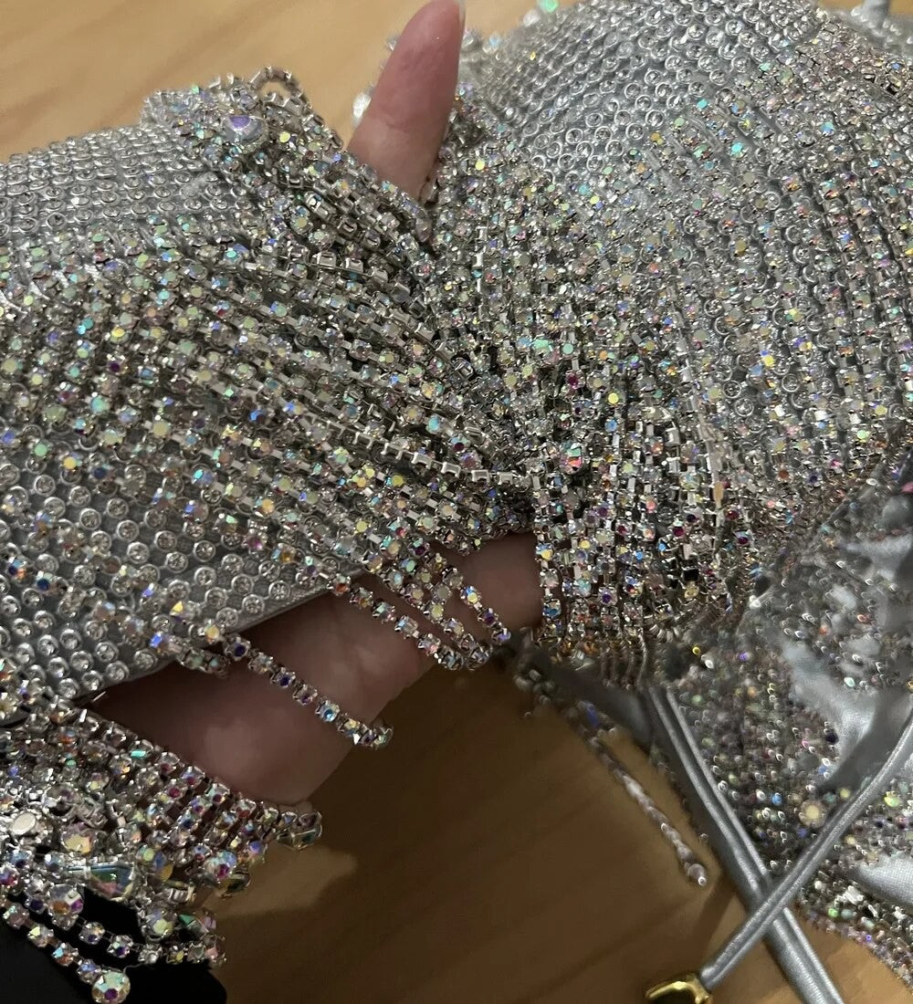 Reggiseno frange strass Grlinnis